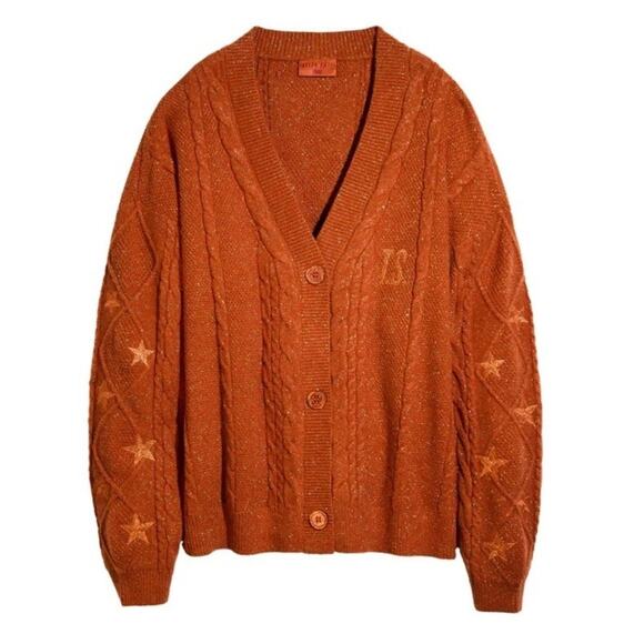 Taylor Swift Life of a Showgirl Glitter Orange Cardigan Box Set Size XS / S NEW - Picture 6 of 8